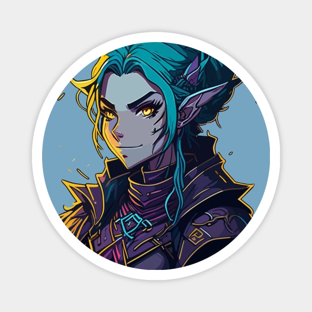 Dark Elf Cleric Magnet by SpriteGuy95